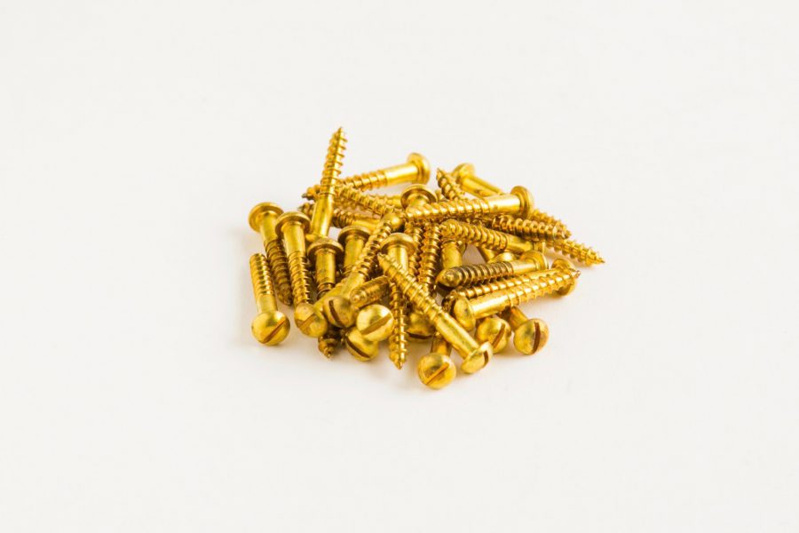 真鍮 マイナス木ネジ 丸頭 5.3×2.9×21mm | 和金物 小澤金物店